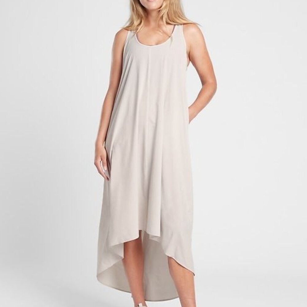 Athleta Presidio dress veil grey / off-white / beige size XXS